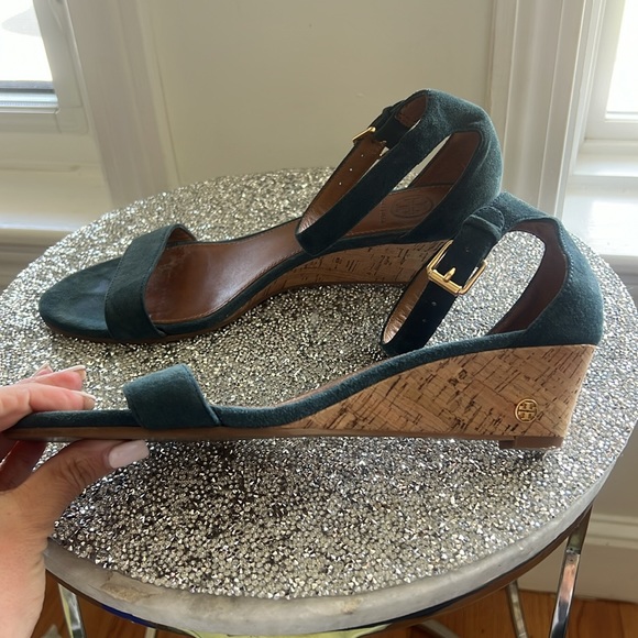 Tory Burch Savannah Wedge Sandals size 9.5 - Picture 4 of 8